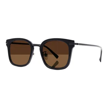 LAPIZ SENSIBLE. Acetate Metal Square Sunglasses Men's Black