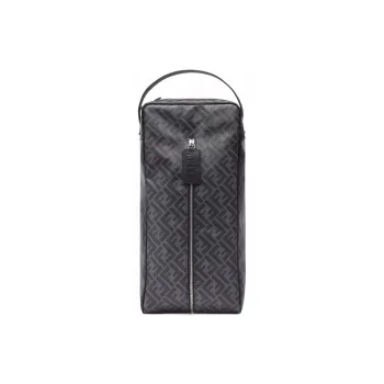 FENDI Calfskin Handbag Shoe Bag Men's Black