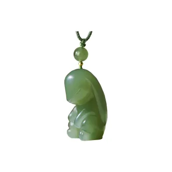GOLDFISH ALLEY Hetian Jade Necklaces Pale Greenish White Jade Unisex