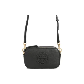 TORY BURCH Miller Litchi Grain Leather Shoulder Bag, Crossbody Bag Mini Women's Black