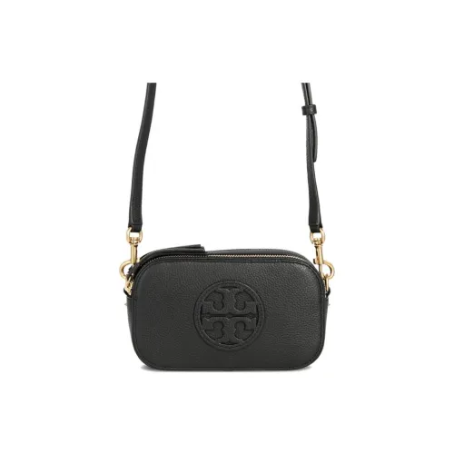 TORY BURCH Miller Litchi Grain Leather Shoulder Bag, Crossbody Bag Mini Women's Black