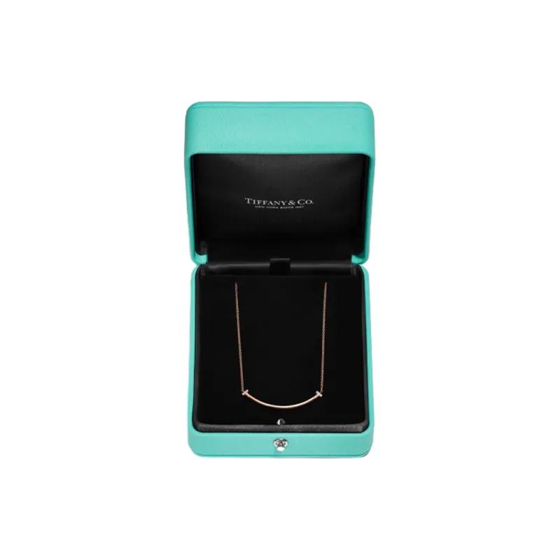 TIFFANY & CO. T 18K Rose Gold Necklaces Women's-4