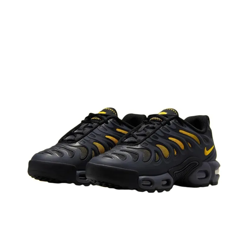 Nike Air Max Plus Anti Slip Wear Resistant Low Top Running Shoes Unisex Black Yellow-2
