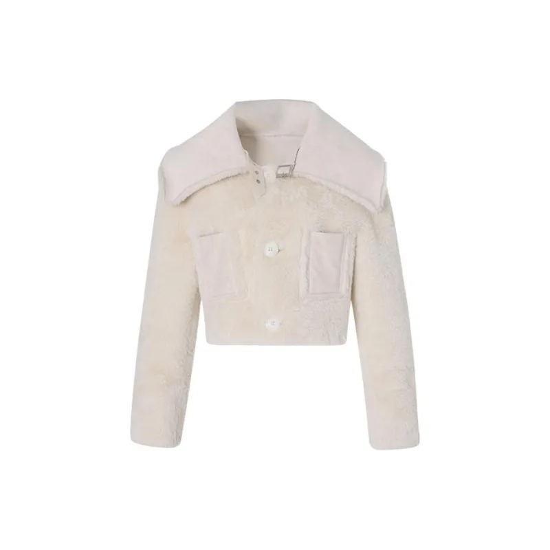 NOT YOUR ROSE FW24 Reversible Sailor Mustang Jackets Coats Women's Ivory/Ivory-2