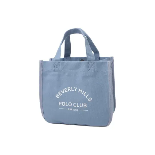 BEVERLY HILLS POLO CLUB Cotton Tote Bag Shopping Bag Handbag Women's Blue