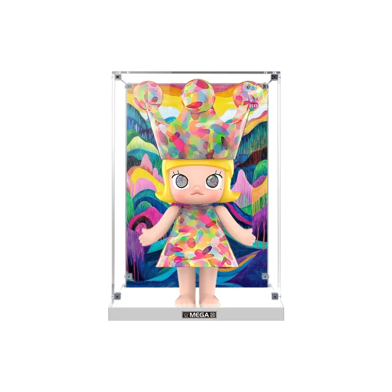 KGBOX Compatibility Pop Mart ROYAL Molly Huang Yuxing Bubble 400% Acrylic Storage Display Case Model Accessories-4
