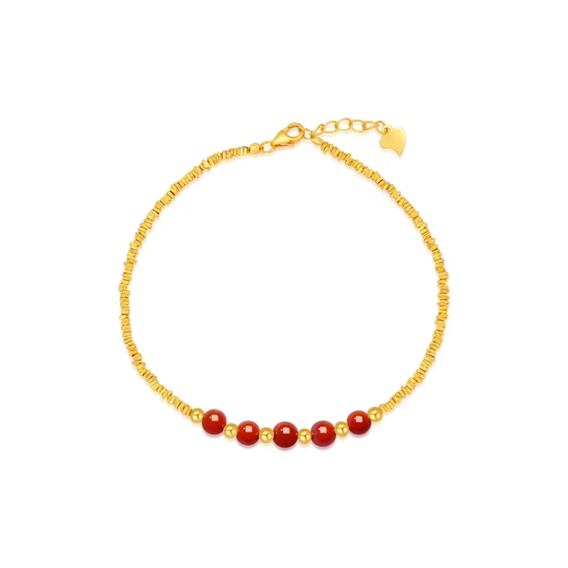 CHOW TAI SENG Agate Silver Bracelet, BFF Style Women's-1