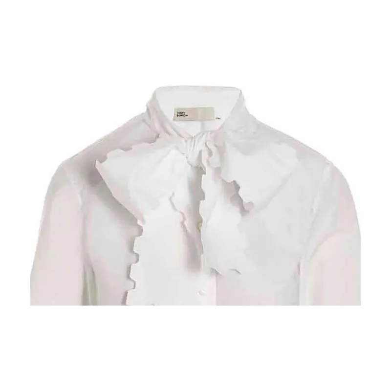 TORY BURCH Scalloped blow Poplin Blouse-2