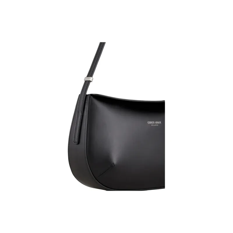 GIORGIO ARMANI La Prima Cow Leather Shoulder Bag Handbag Shoulder Bag Women's Black-3
