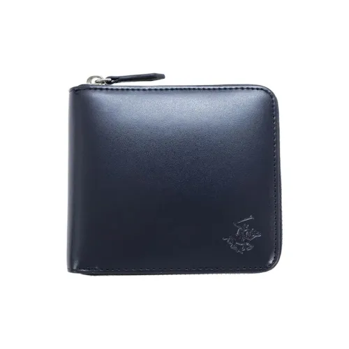 BEVERLY HILLS POLO CLUB Leather Wallet Men's Blue