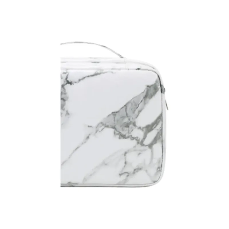 TTaG．baG PU Toiletry Bag Regular Women's White Marble Texture-5