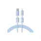 1m Starry Sea Blue/Four-in-One Magnetic Fast Charging, One Cable for All Devices