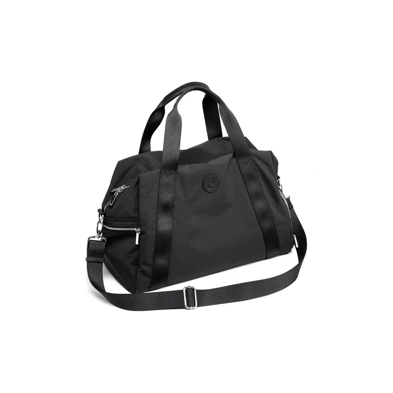 GELANDAI Fabric Large Capacity Portable Travel Bag 20 30L Unisex Black/Ecru/Gray-2