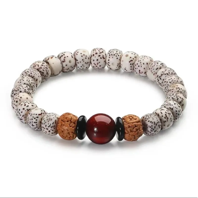 TANGSHU Star Moon Bodhi Seeds Fortune And Blessing Fashion Vintage Good Luck Beaded Bracelet Unisex-0