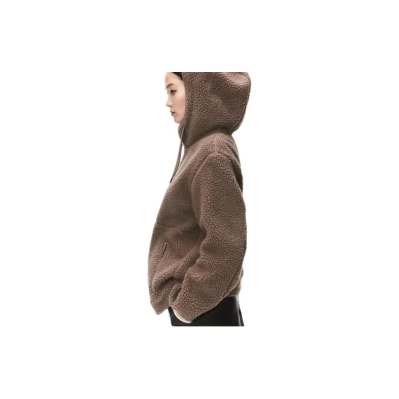 H&M Velvet feel Coat Women's Greige-1
