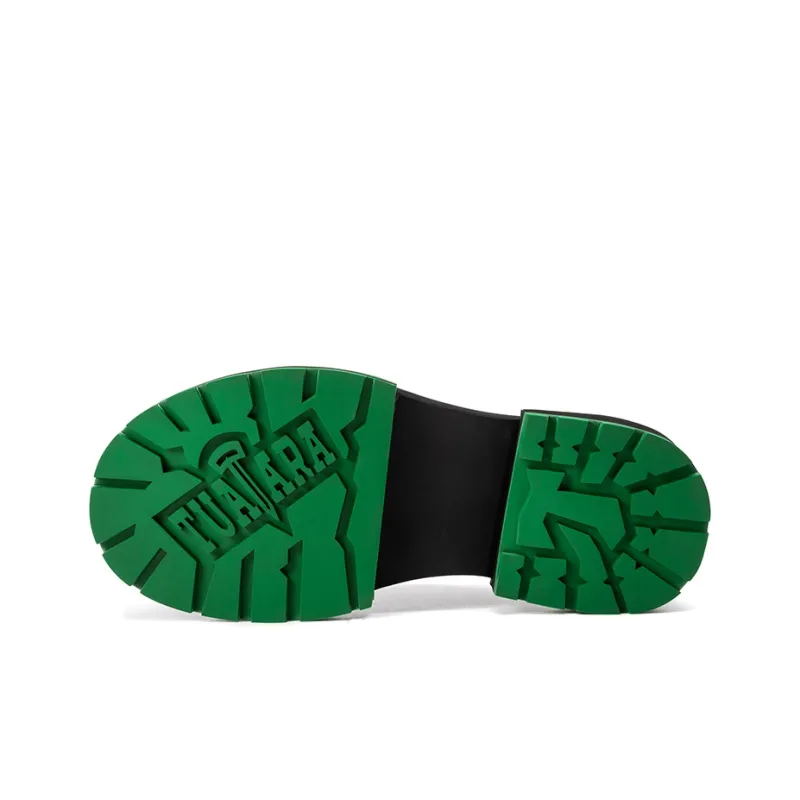 TUATARA Men's Casual Shoes Men Low Top Black/Black With Green Base-11