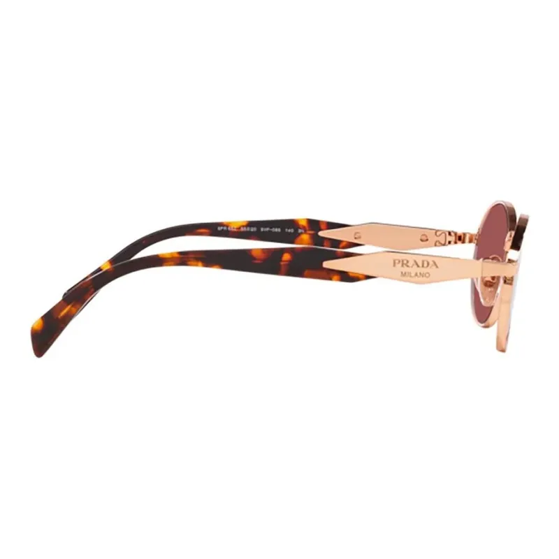 PRADA Oval Sunglasses Women's Rose Gold-3