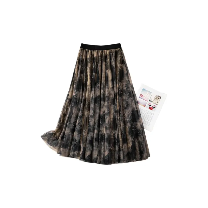 CHABER Casual Long Skirt Women's Dark Khaki-5