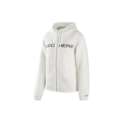 Skechers Velvet-feel Coat Women's White