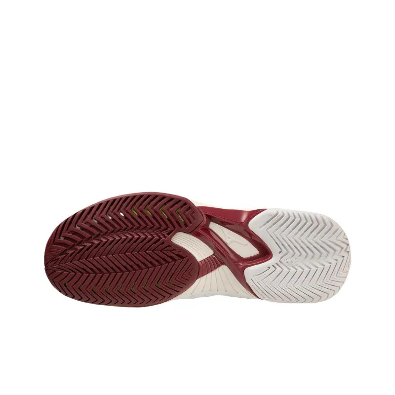 Mizuno Wave Exceed Tour 5 Slip Resistant Low Top Tennis Shoes Unisex White Red-4