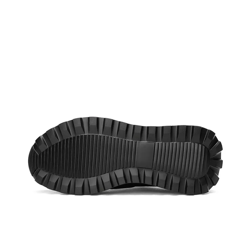 CROWN Low Top Casual Shoes Men's Black-4
