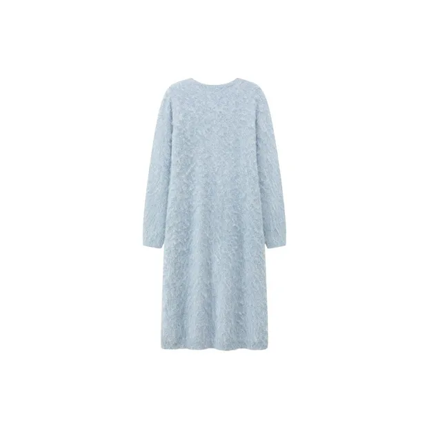 CHUU Long Sleeved Dress Women's Gray Blue-1
