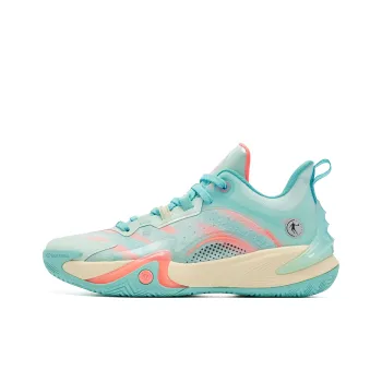 QIAODAN Phantom 6.0 Basketball Shoes Men Low Top Water Wave Color Angel Blue