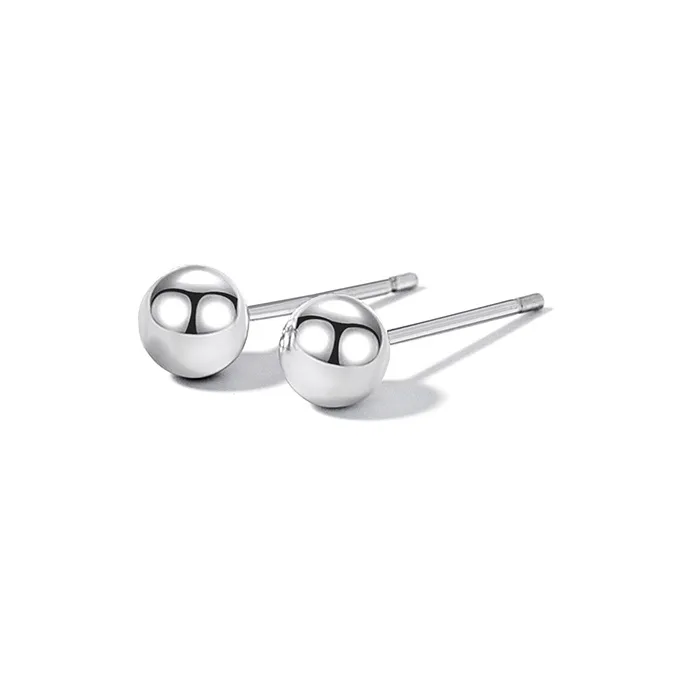 HMZ Sterling Silver Stud Earrings Unisex-5