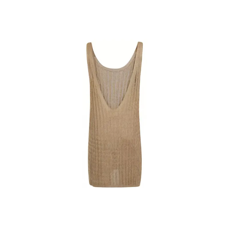 PRADA Sleeveless Dresses Women's Gold-1
