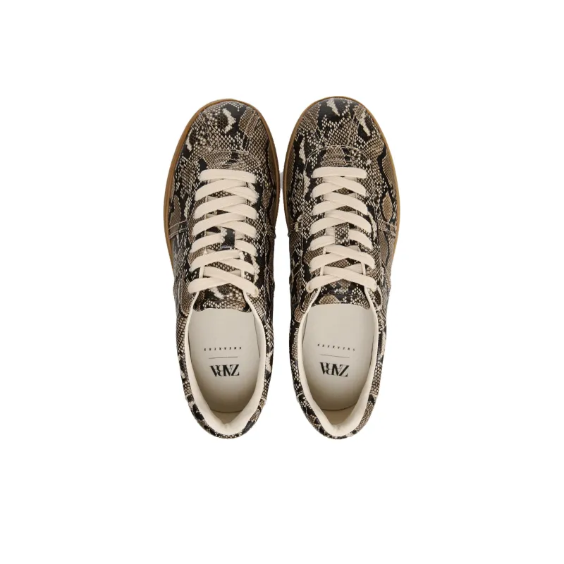 ZARA Slip Resistant Low Top Skateboard Shoes Women's Brown Black-2