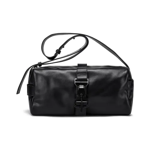 FAIRWHALE Cow Leather Crossbody Bag Regular Men's Black