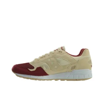 Saucony Shadow 5000 Slip-Resistant Breathable Low-Top Casual Running Shoes Men's Beige Red