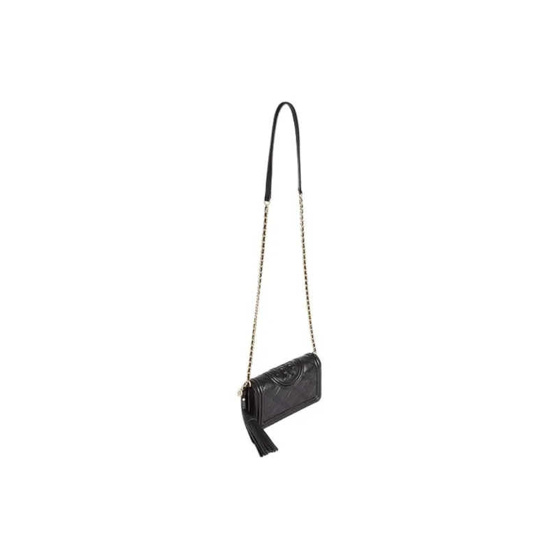 TORY BURCH Fleming Sheepskin Shoulder Bag, Crossbody Bag Trumpets Women's Black-1