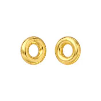 Mistova JEWELRY Gold Plated Copper Quality Hoop Earrings Women's