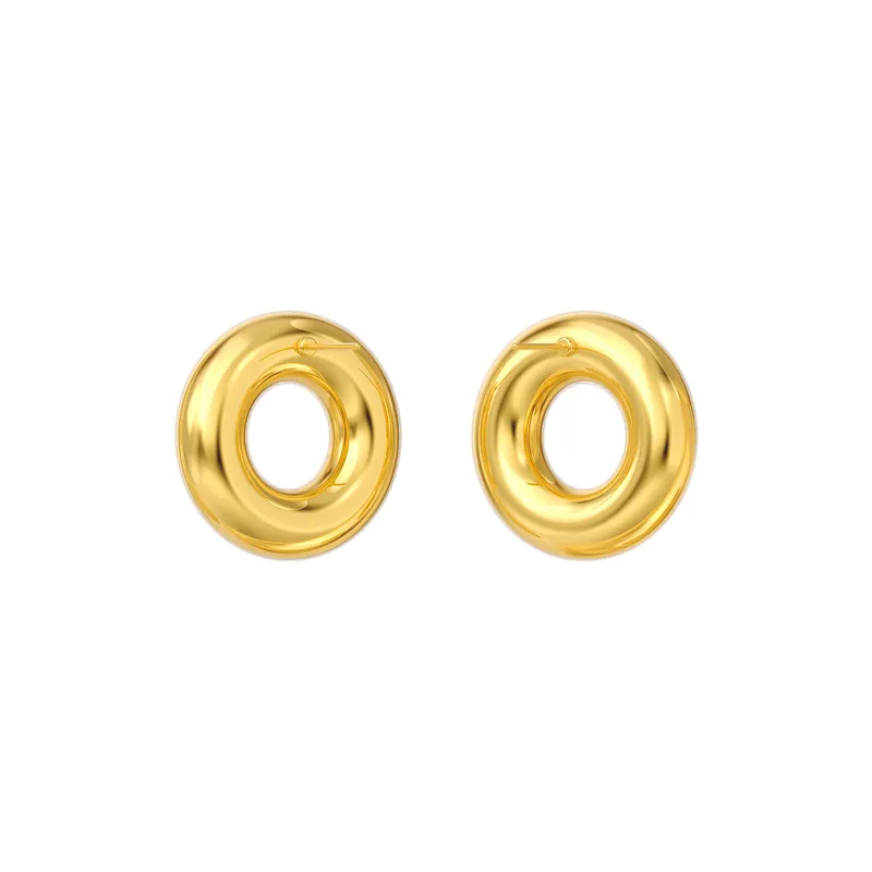 Mistova JEWELRY Gold Plated Copper Quality Hoop Earrings Women's-0