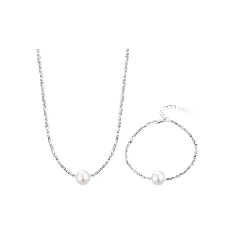 NATURALLYJOJO Faux Pearl Necklaces Women's White/Gray/Silver-0