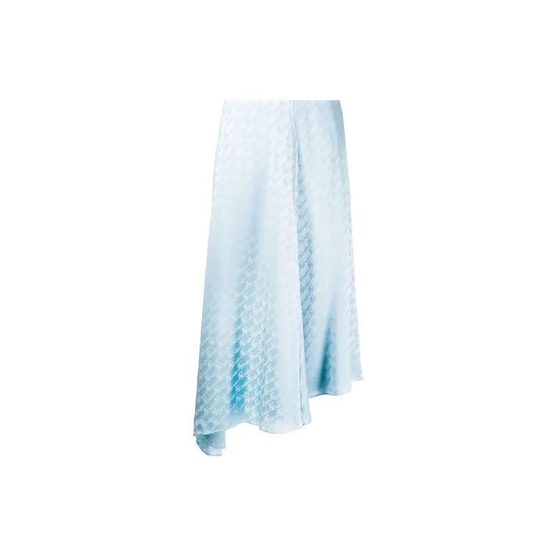 FENDI SS22 Casual Long Skirt Women's Blue-4