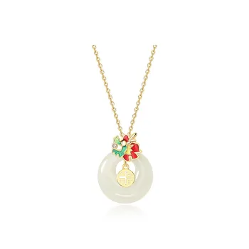 WEITIANXUAN Hetian Jade Necklaces White Jade/Pale Greenish White Jade Unisex