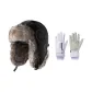 Black Hats & Caps+Purple Gloves
