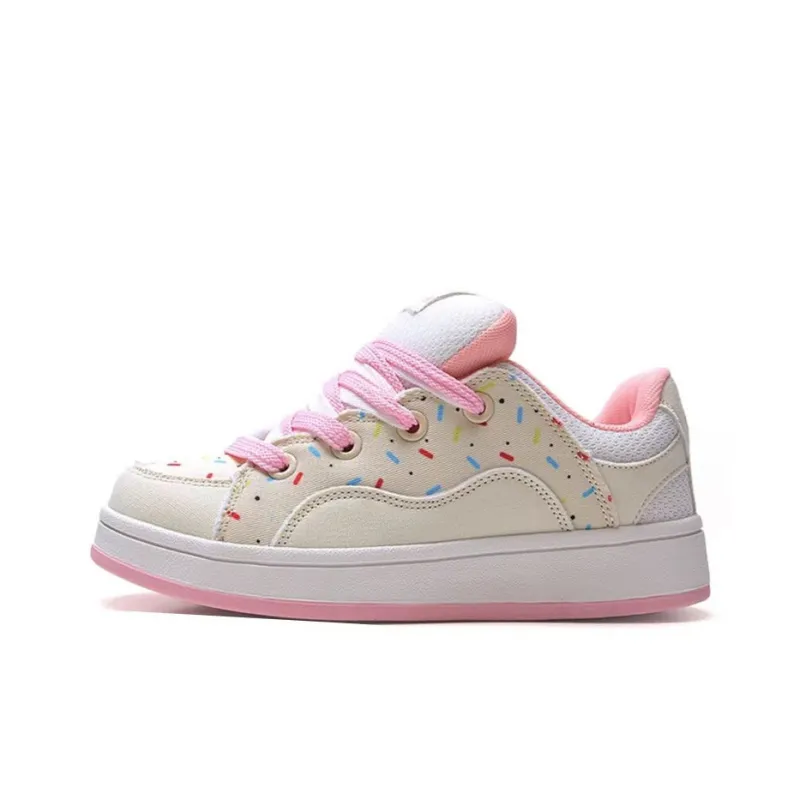 SHUXIAOBEI Anti-Slip Wear-Resistant Low-Top Skateboard Shoes Women's Sweetheart Pink-1