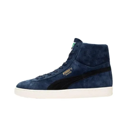 NOAH x PUMA Suede Classic Anti Slip Wear Resistant Mid Top Skateboard Shoes Unisex Blue White Black