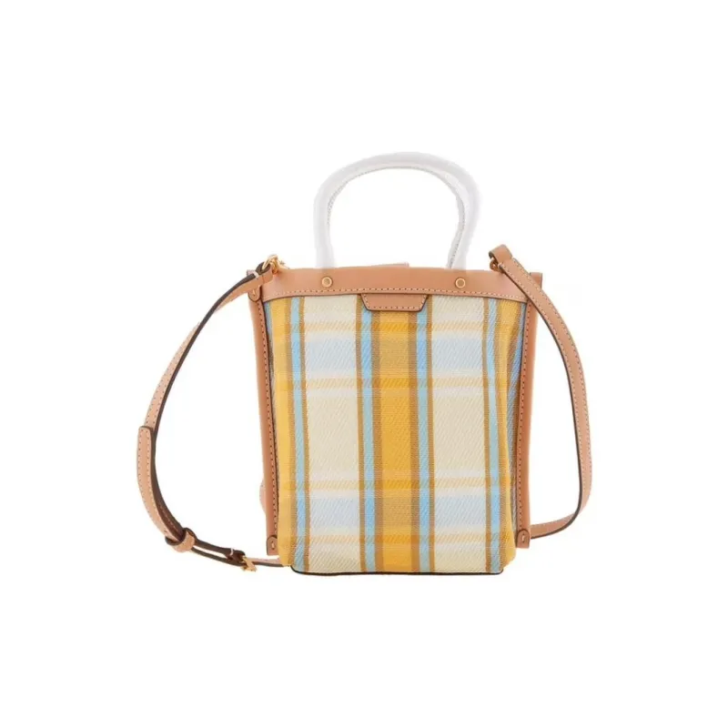 TORY BURCH Perry Artificial Leather Tote Bag, Shopping Bag, Handbag, Shoulder Bag, Crossbody Bag Mini Women's Yellow-1