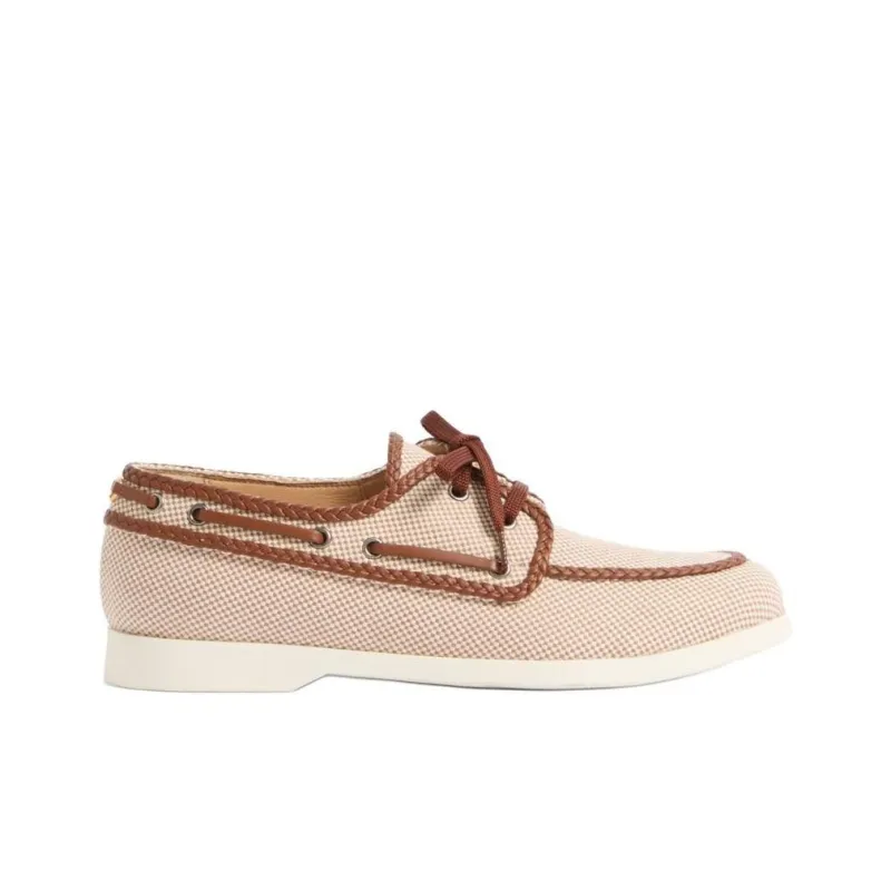 Valentino Boat Shoes Men's Beige-1
