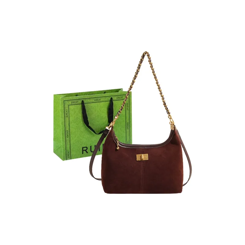 RUIPAI Suede Crossbody Bag, Shoulder Bag Women's Brown/Coffee/Burgundy/Black-6
