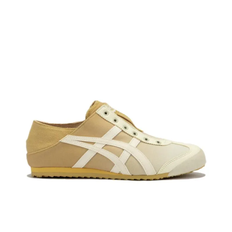 Onitsuka Tiger MEXICO 66 Anti Slip Wear Resistant Low Top Casual Shoes Women's Yellow White-1
