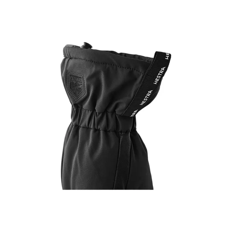 HESTRA Polyamide Goatskin Leather Gloves Unisex Black-2