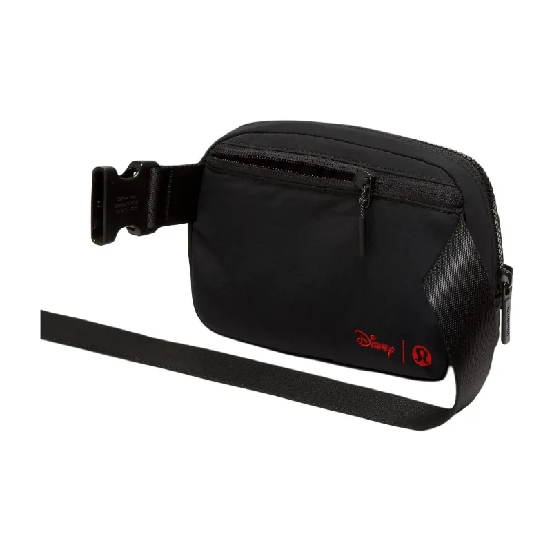 Lululemon × Disney Collaboration Everywhere Recycled Nylon One Shoulder Crossbody Fanny Pack Unisex Black-1