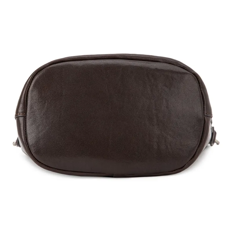 VENOF Cow Leather Portable Crossbody Bag Shoulder Bag Small Size Women's Lihai Black/Twilight Black-5