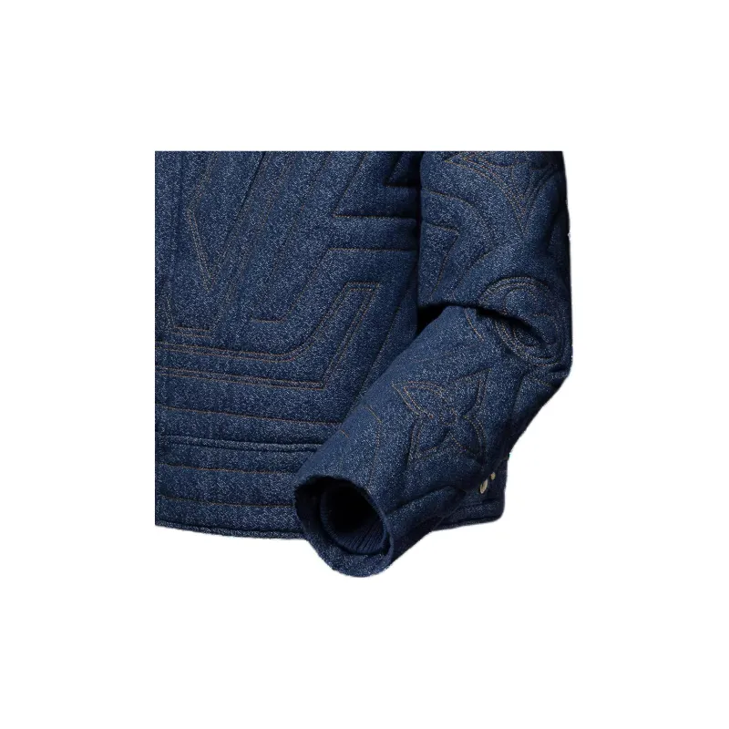 LOUIS VUITTON Quilted Denim Jacket-5