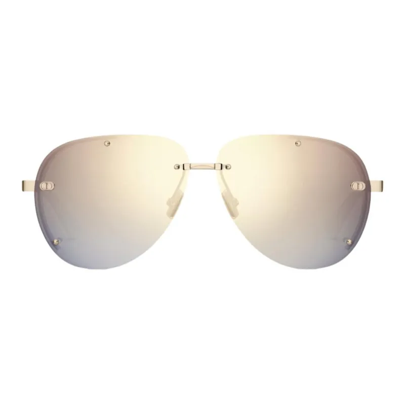 DIOR Oval Sunglasses Unisex Gold-2